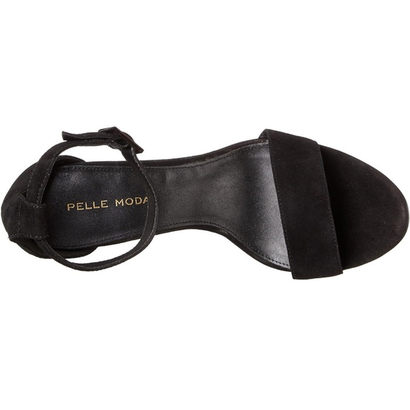 Pelle Moda Sandal Bonnie Block Heel Black New in Box - Picture 5 of 11